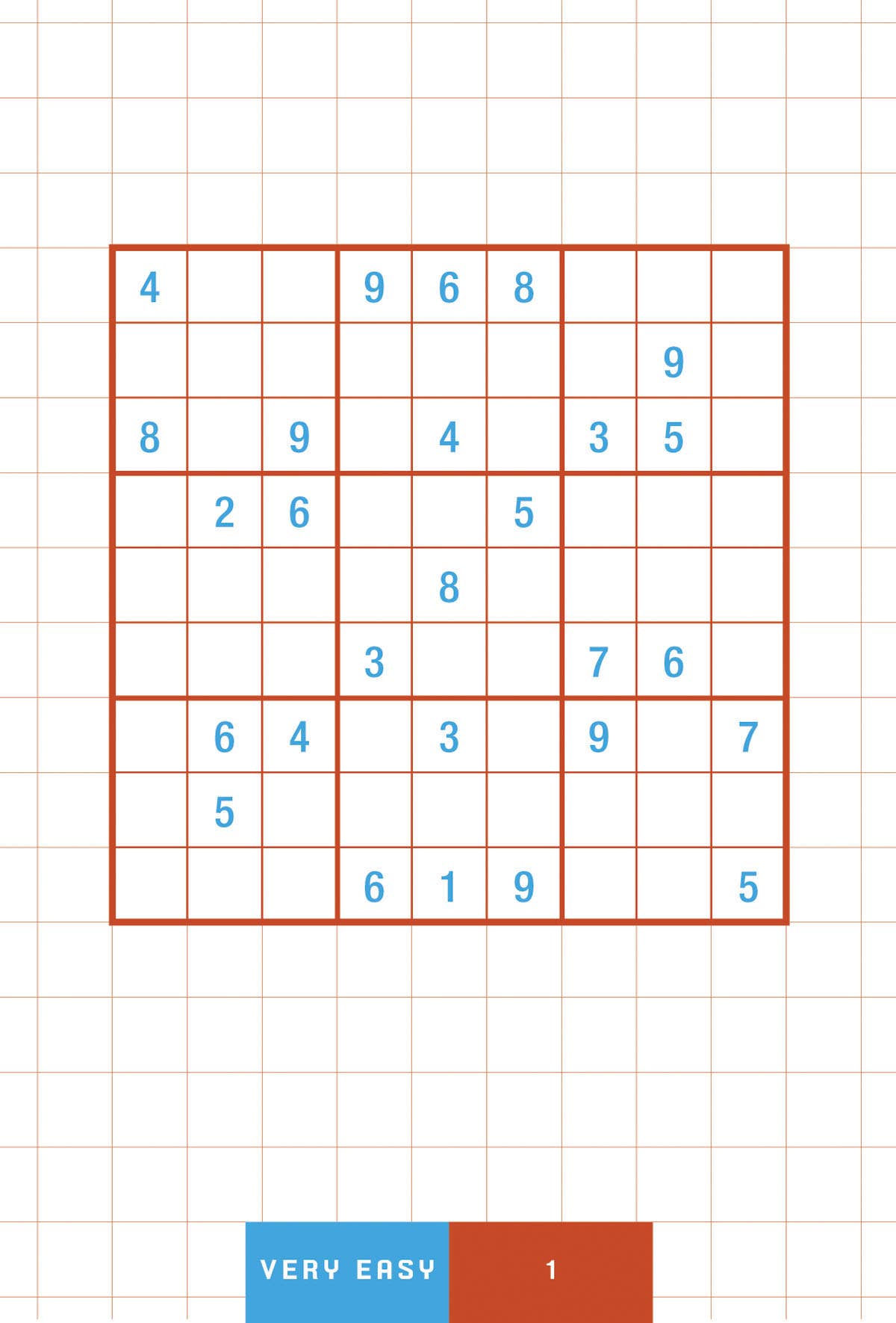 Sudoku: Easy to Medium logic puzzle game with preset numbers in the grid.