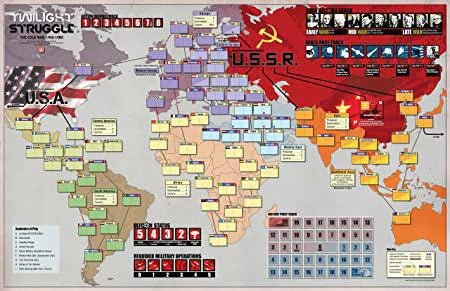 Twilight Struggle: The Cold War Deluxe, two-player board game about USA and USSR influence during the Cold War.