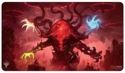 Omnath, Locus of All Playmat (MOM) for Magic: The Gathering, featuring a red multi-tentacled monster with glowing claws.