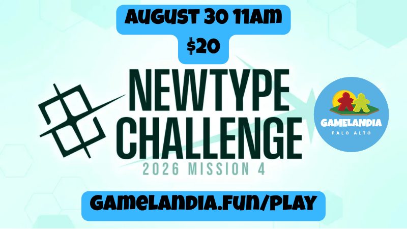 Gundam Newtype Challenge 2026 Mission 4 event, August 30, 11am at Gamelandia PA.