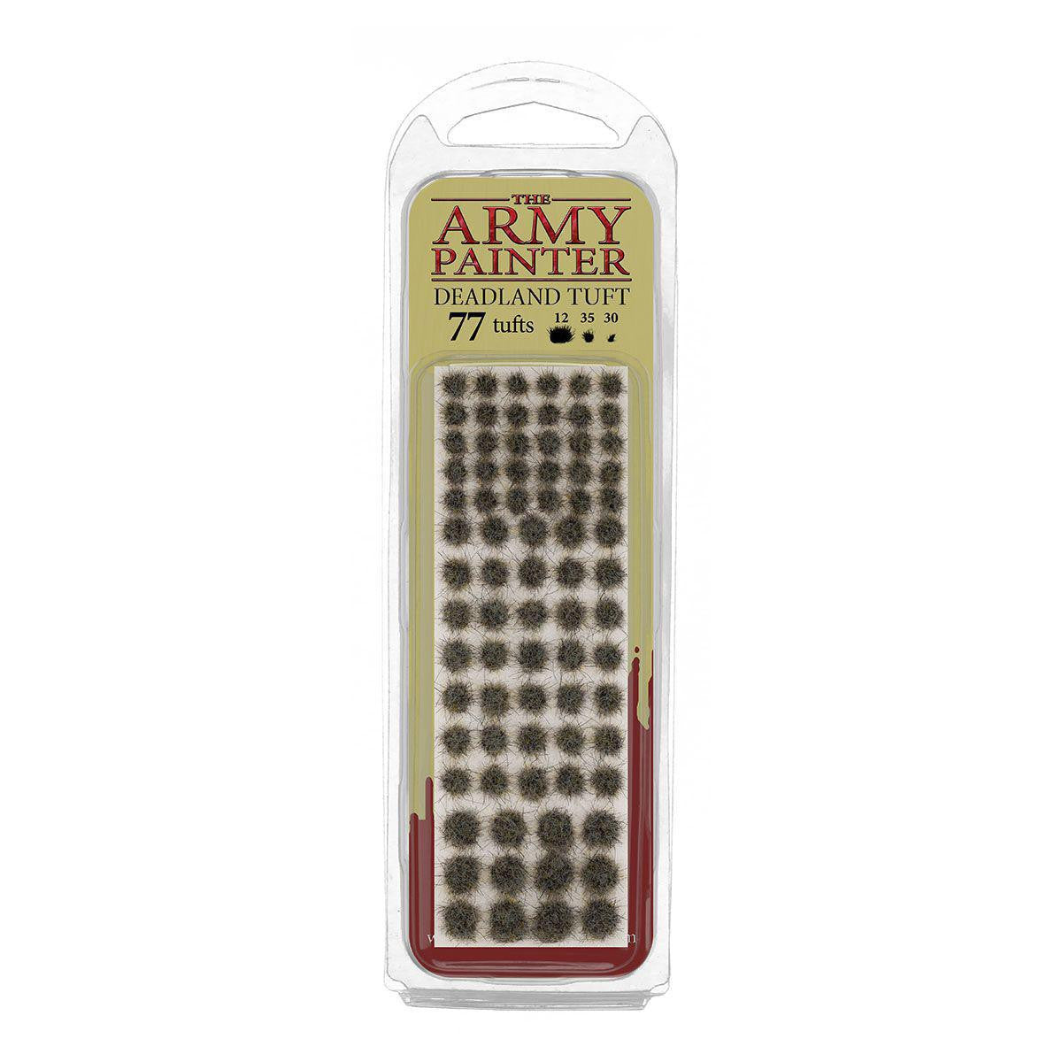 Army Painter Deadland Tuft pack with 77 brown-green tufts for miniature base decoration.