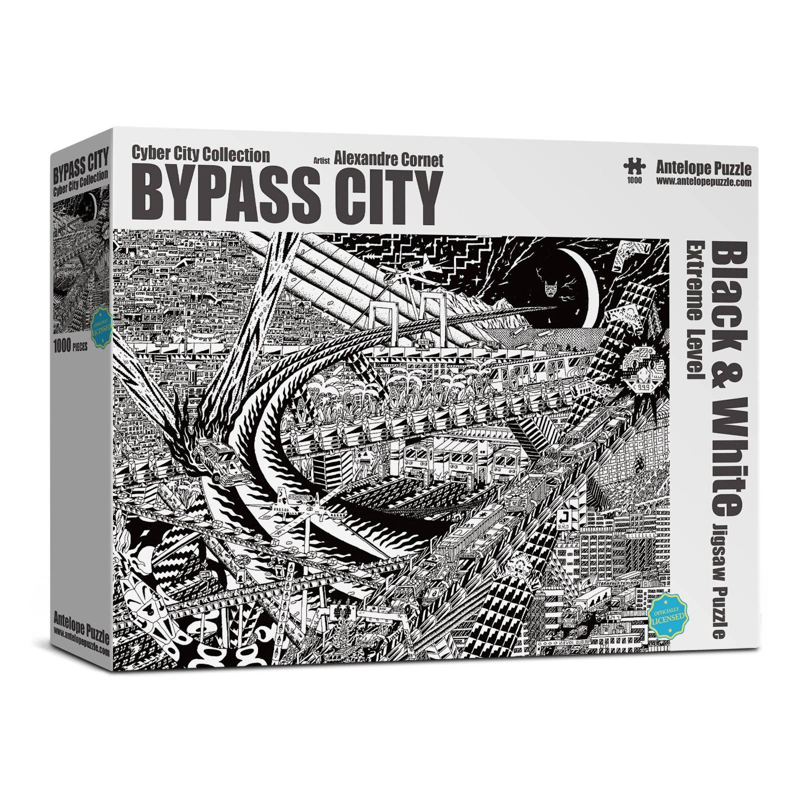 The Bypass Cyber City 1000 Piece Jigsaw Puzzle box.