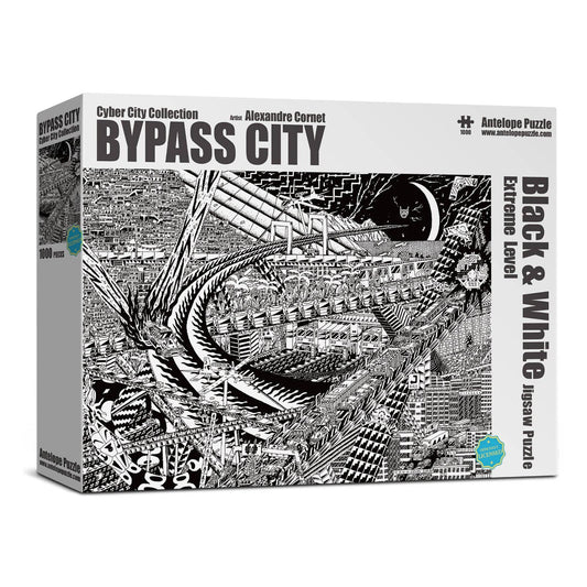 The Bypass Cyber City 1000 Piece Jigsaw Puzzle box.