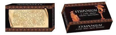 Two black boxes of Symposium: The Hosioi, showing front and highlighting ancient Greek religion.