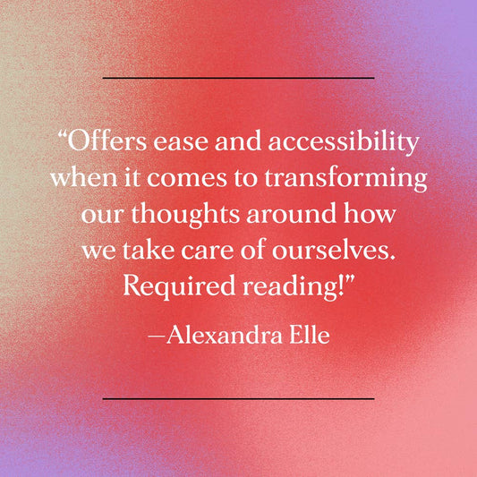 Text reads: “Inner Workout offers ease, accessibility, and wellness... Required reading” on pink and purple gradient.