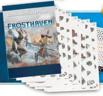 Frosthaven Removable Sticker Set with illustrated, removable stickers and fantasy-themed cover.