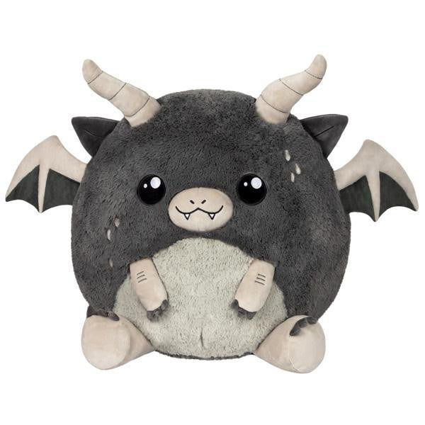 Round plush Gargoyle Squishable, 16 inches, with horns, wings, fangs, and large black eyes.