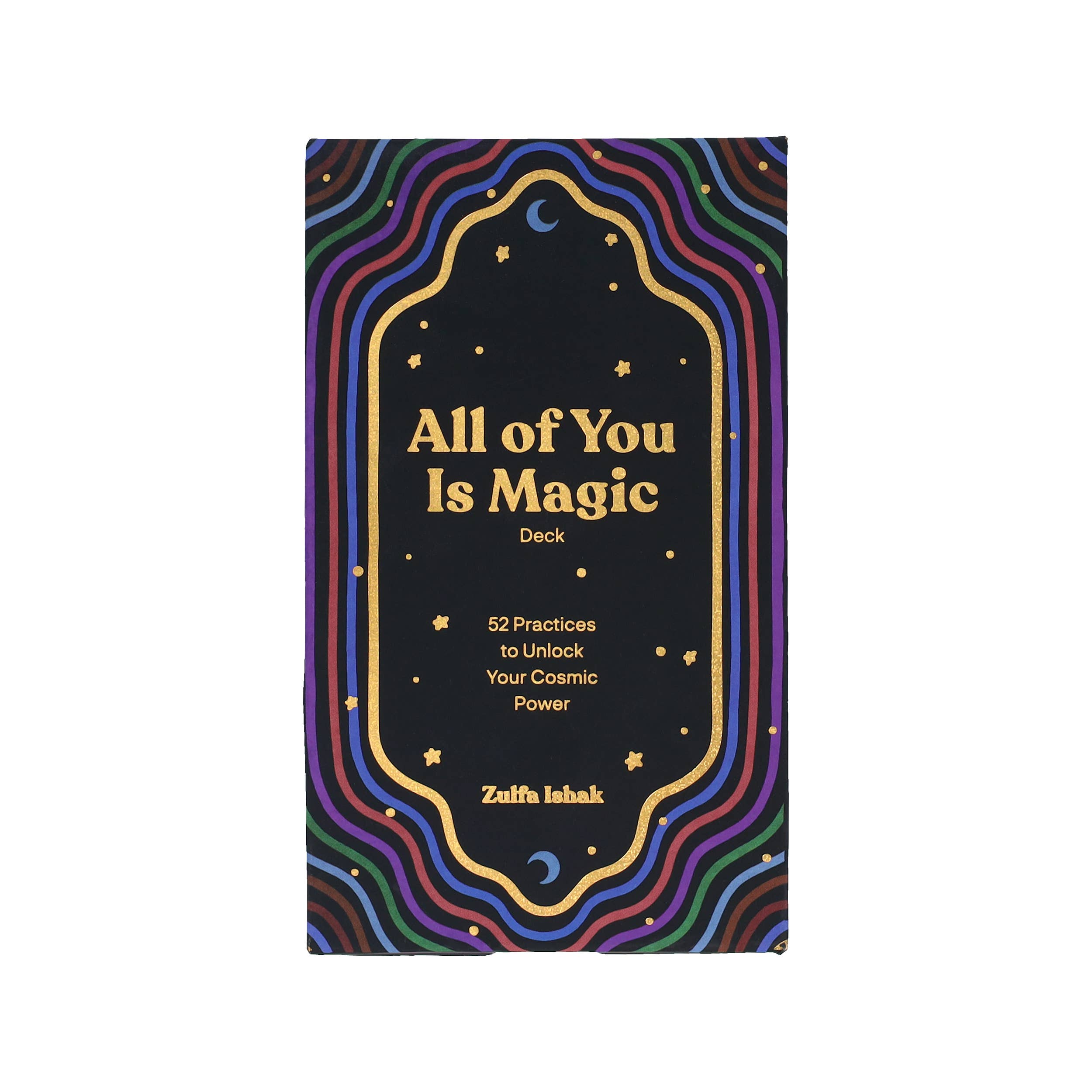 The All of You Is Magic Deck, black box with colorful lines, contains 52 practices for self-discovery.