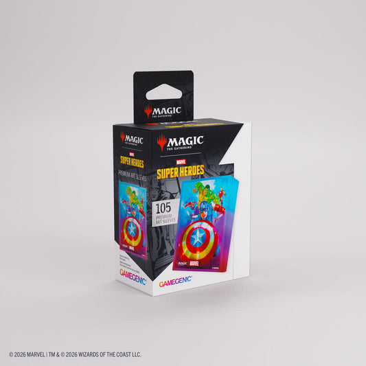 Magic: The Gathering Marvel Superheroes Premium Art Sleeves - Captain America, Team Leader
