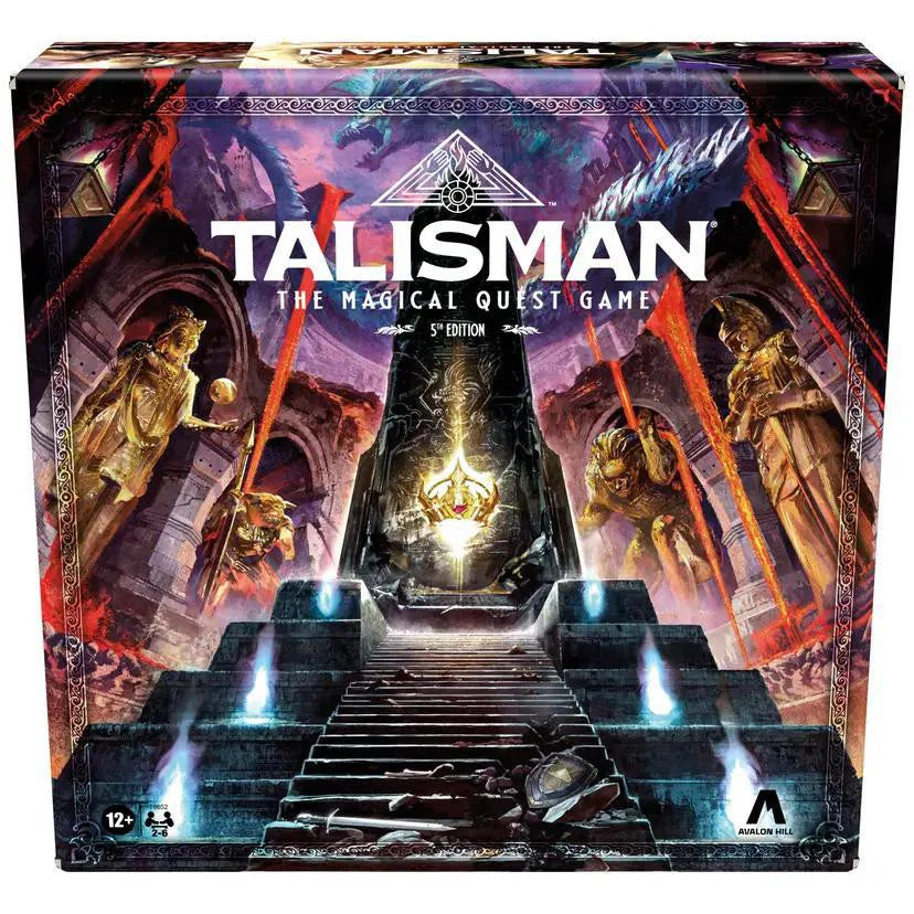 Talisman The Magical Quest Board Game 5th Edition box with mystical throne artwork.