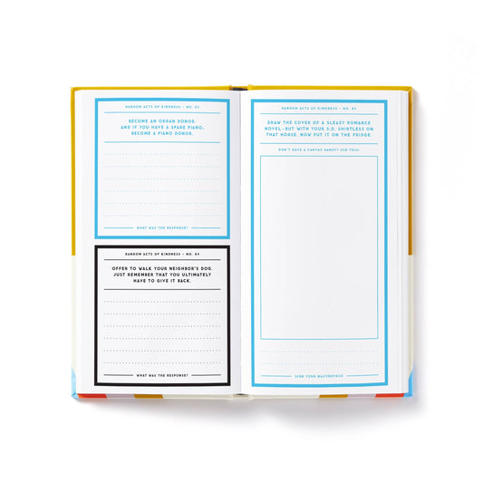 A Billion Random Acts of Kindness prompted journal with lined response spaces.
