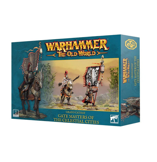 Warhammer: The Old World Grand Cathay Gate Masters of the Celestial Cities set with miniatures.