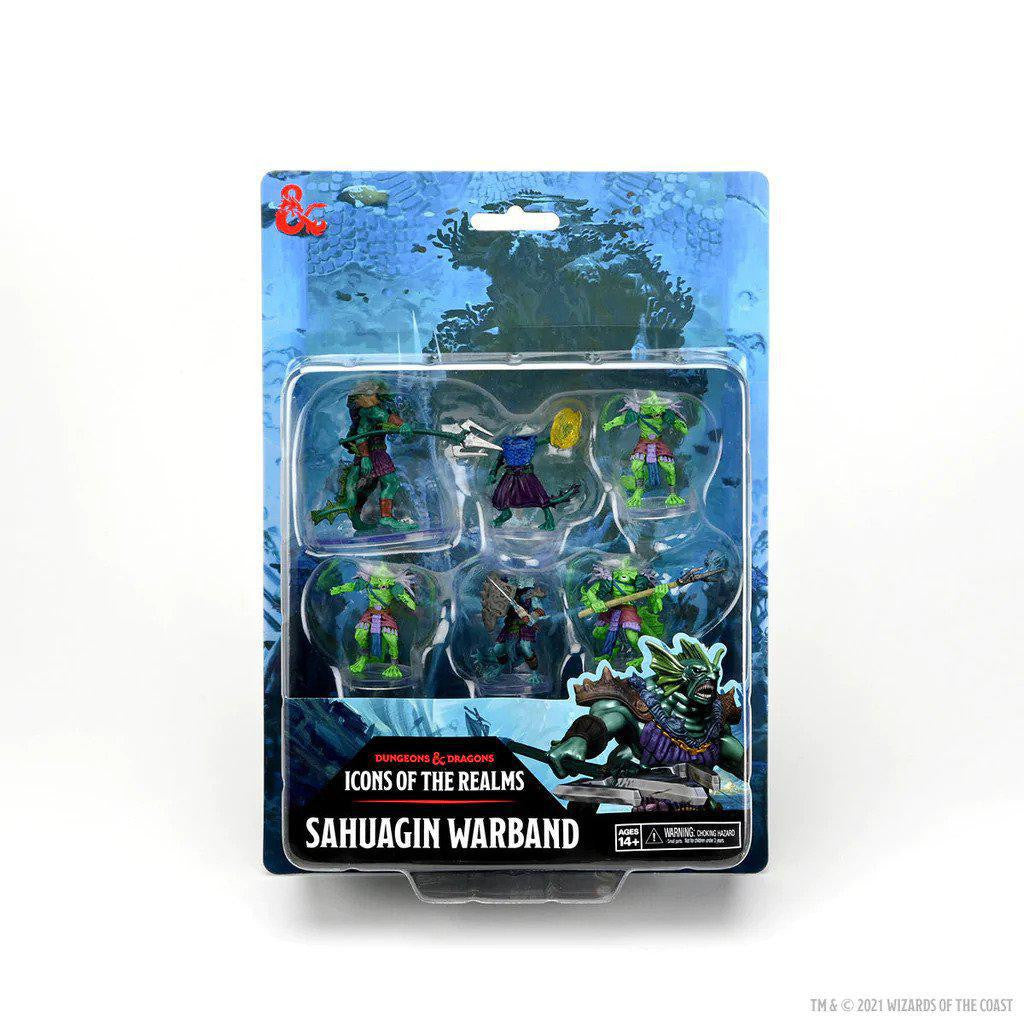 D&D Icons of the Realms Sahuagin Warband packaged fantasy miniatures set.