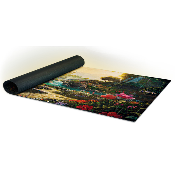 Sorcery: Contested Realm Arthurian Legends Playmat - Valley of Delight with neoprene and valley landscape design.