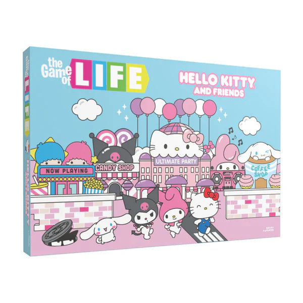 LIFE: Hello Kitty and Friends board game featuring Hello Kitty characters in a candy-themed setting.