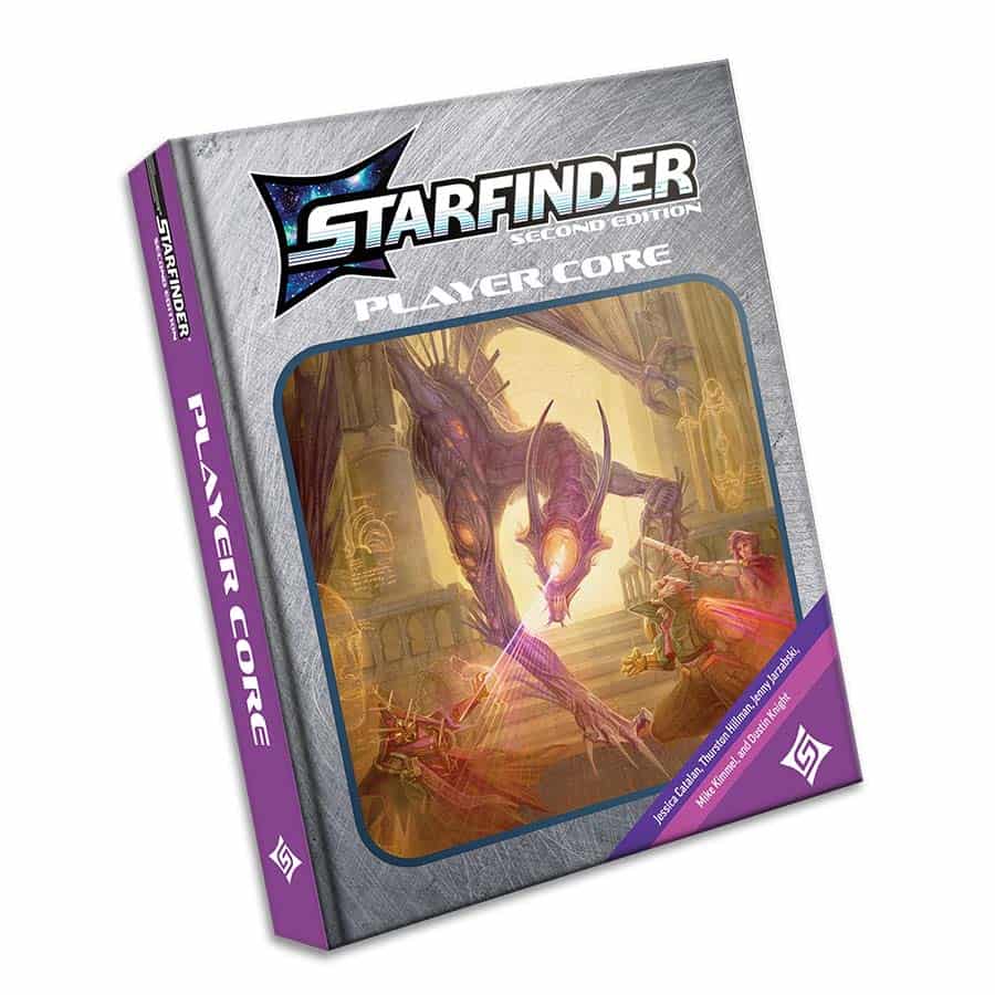 Starfinder 2e: Player Core Retail Cover Edition tabletop gaming book featuring a sci-fi creature on the cover.