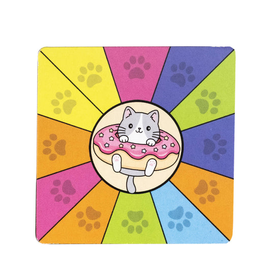 Kitty Litter - Fast-Action Matching Game box with cartoon cat in a pink donut on a colorful wheel.
