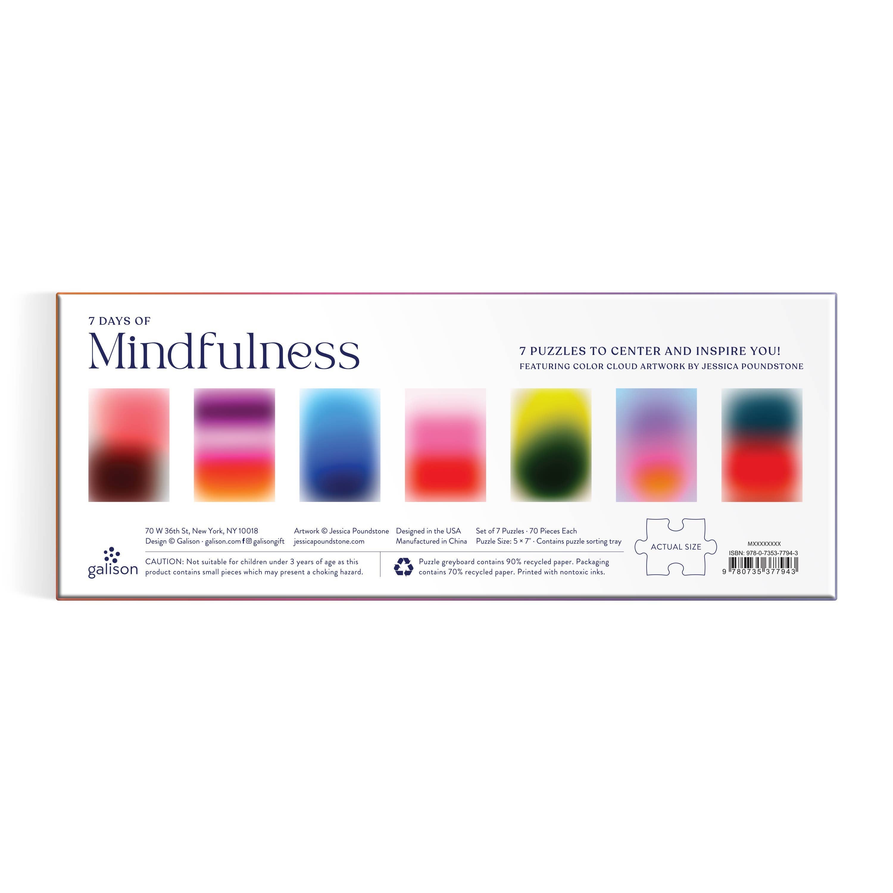 7 Days of Mindfulness by Jessica Poundstone Puzzle Set box with seven gradient puzzles.
