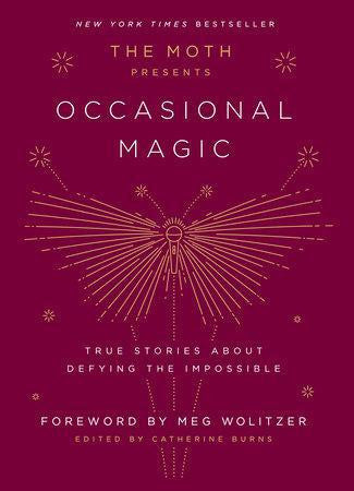 The Moth Presents - Occasional Magic book cover with gold moth on maroon background.