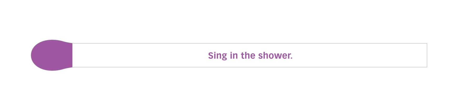 Spark Celebration strip with purple tip and “Sing in the shower” text.