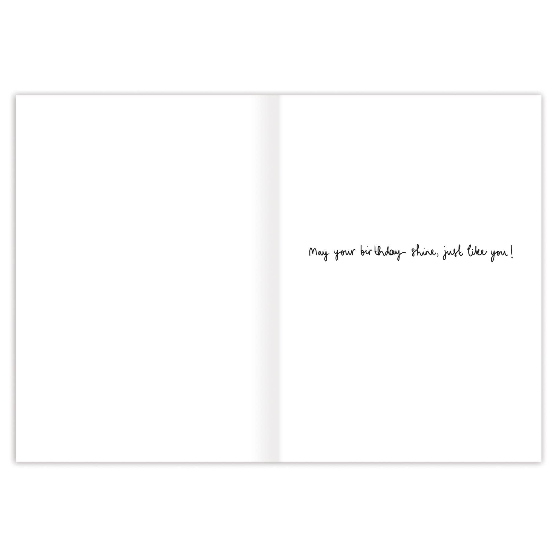 Louise Mulgrew Disco Ball Birthday Card with handwritten text: May your birthday shine, just like you.