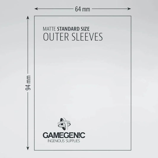 Gamegenic 69 x 94 mm Matte Standard Outer Sleeves, pack of 50.
