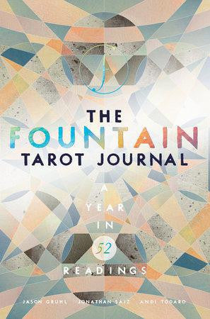 The Fountain Tarot Journal with geometric cover and 52 tarot readings for beginners.