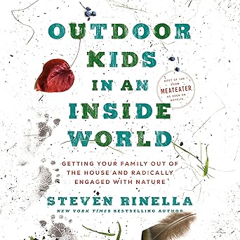 Outdoor Kids in an Inside World book cover with nature elements.