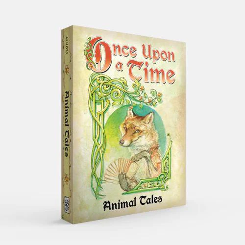 Once Upon a Time: Animal Tales game with fairy tale animal and fox with fan illustration on the cover.