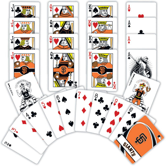 San Francisco Giants playing cards set with face cards, jokers, and team logo cards.