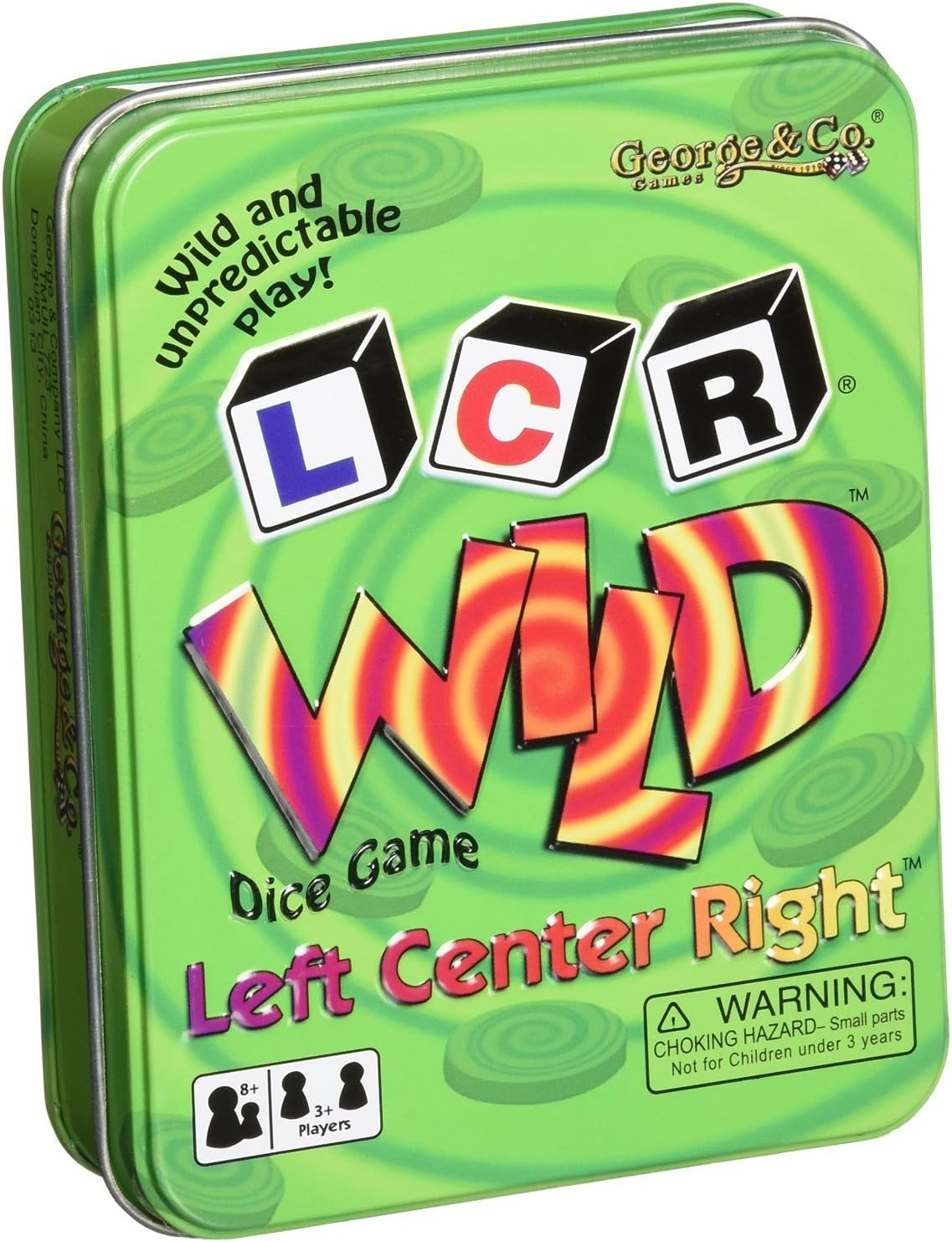 LCR - Left Center Right Wild dice game tin.