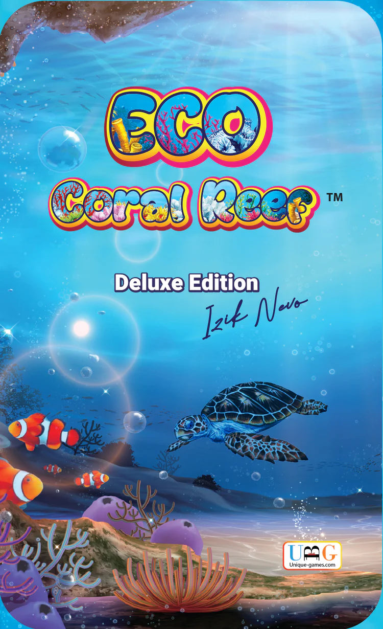 ECO: Coral Reef - Deluxe Edition cover showing marine life including a sea turtle, coral, and underwater background.