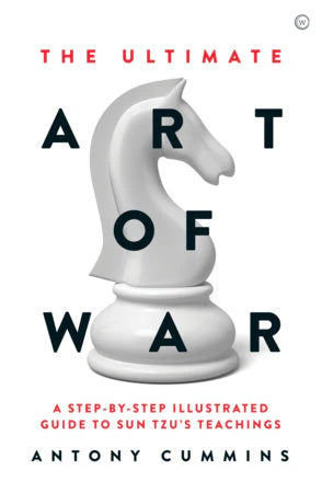 The Ultimate Art of War book cover featuring a white chess knight and reference to Sun Tzu’s military strategy.