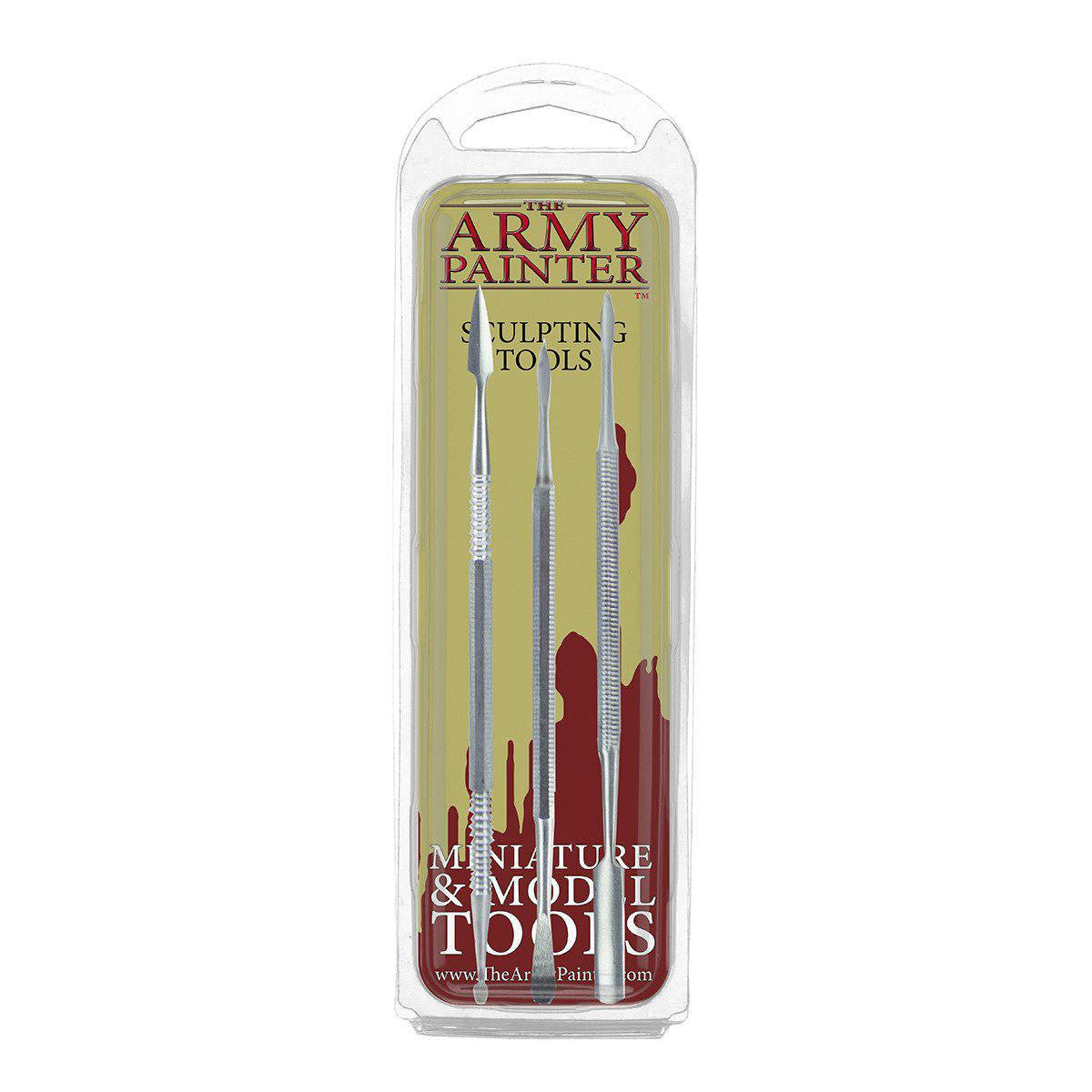 Three Army Painter Sculpting Tools for miniatures and models in a clear plastic package.