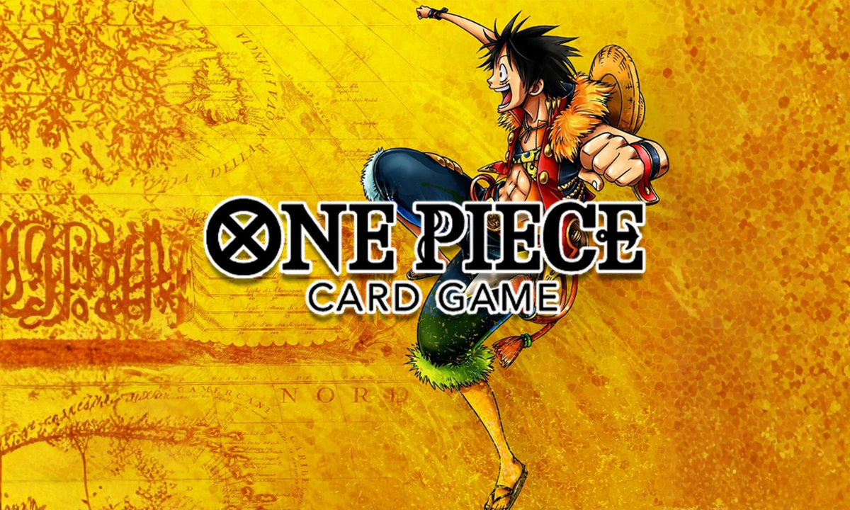 One Piece Card Game ticket for Store Tournament at Gamelandia on August 11, with Luffy art and game logo.