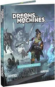 The Dreams and Machine: Gamemaster Guide cover featuring characters and robots in a ruined Evera Prima landscape.