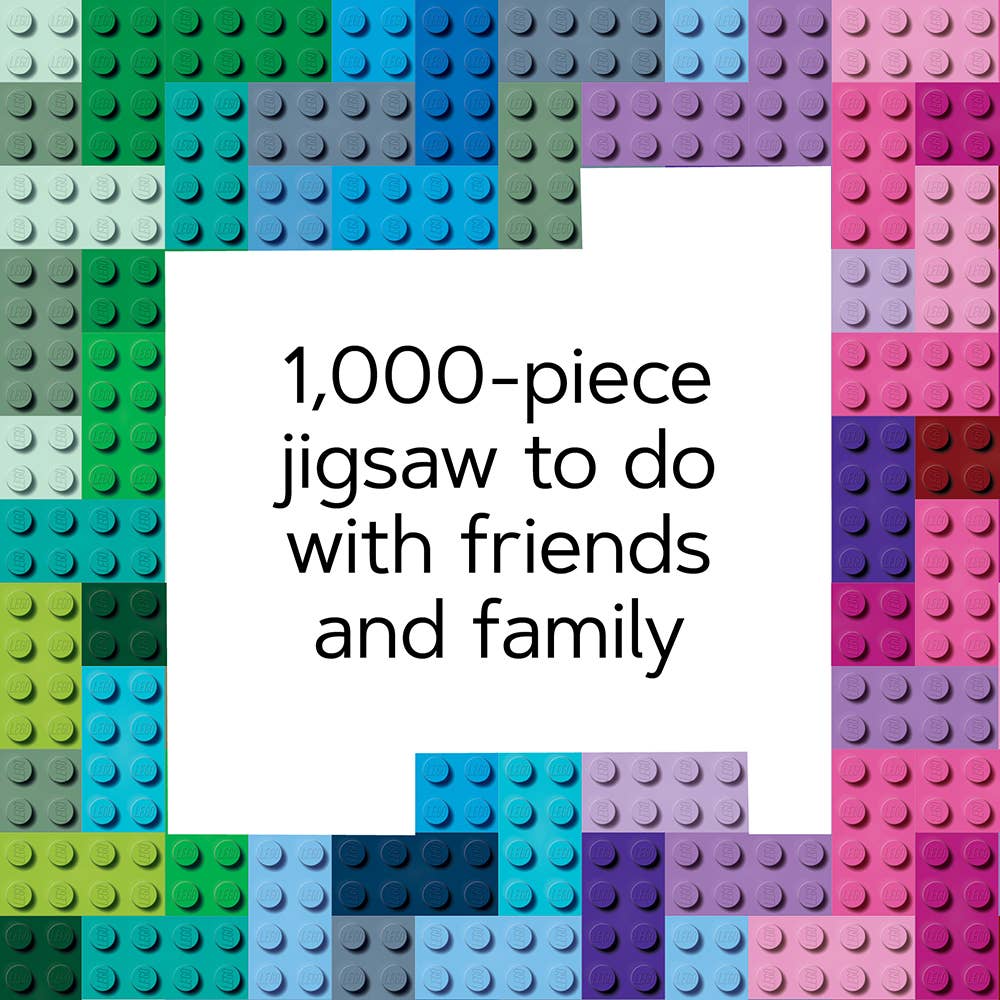 LEGO Rainbow Bricks Puzzle with 1,000 pieces.