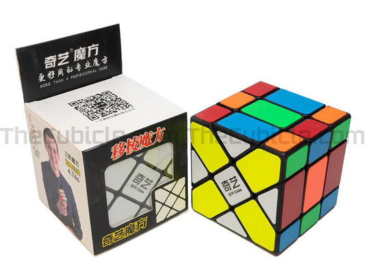 QY Speed Cube Fisher shown beside its box.