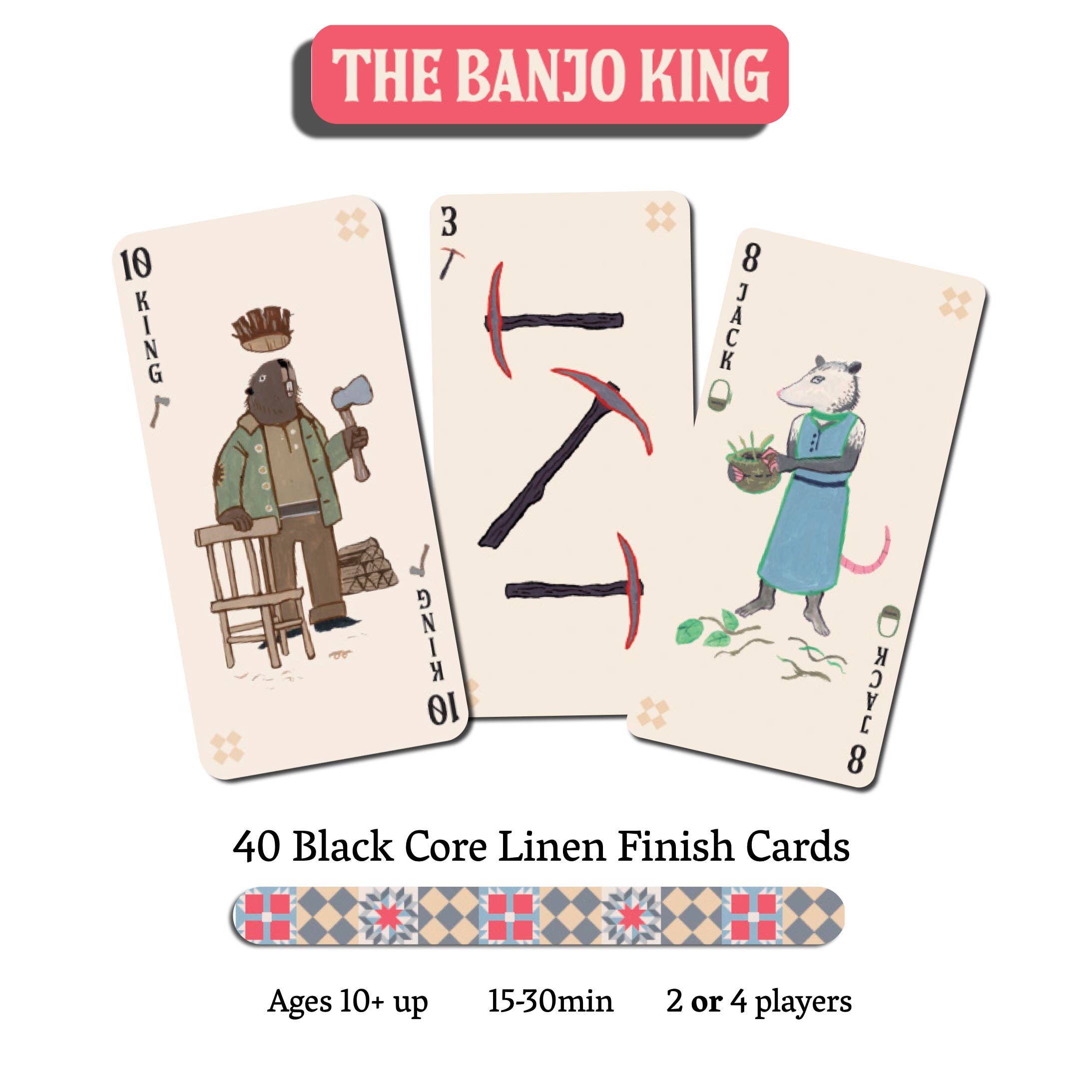 The Banjo King: The Appalachian Scopa Deck, a portable 2-player card game inspired by Scopa and Briscola.