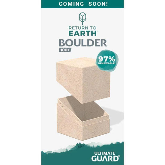 Earth Boulder 100+ Deckbox RTE, 97% renewable material, holds double-sleeved decks.