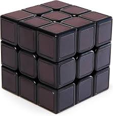 Rubiks Phantom Cube, black 3x3 puzzle with solid squares.