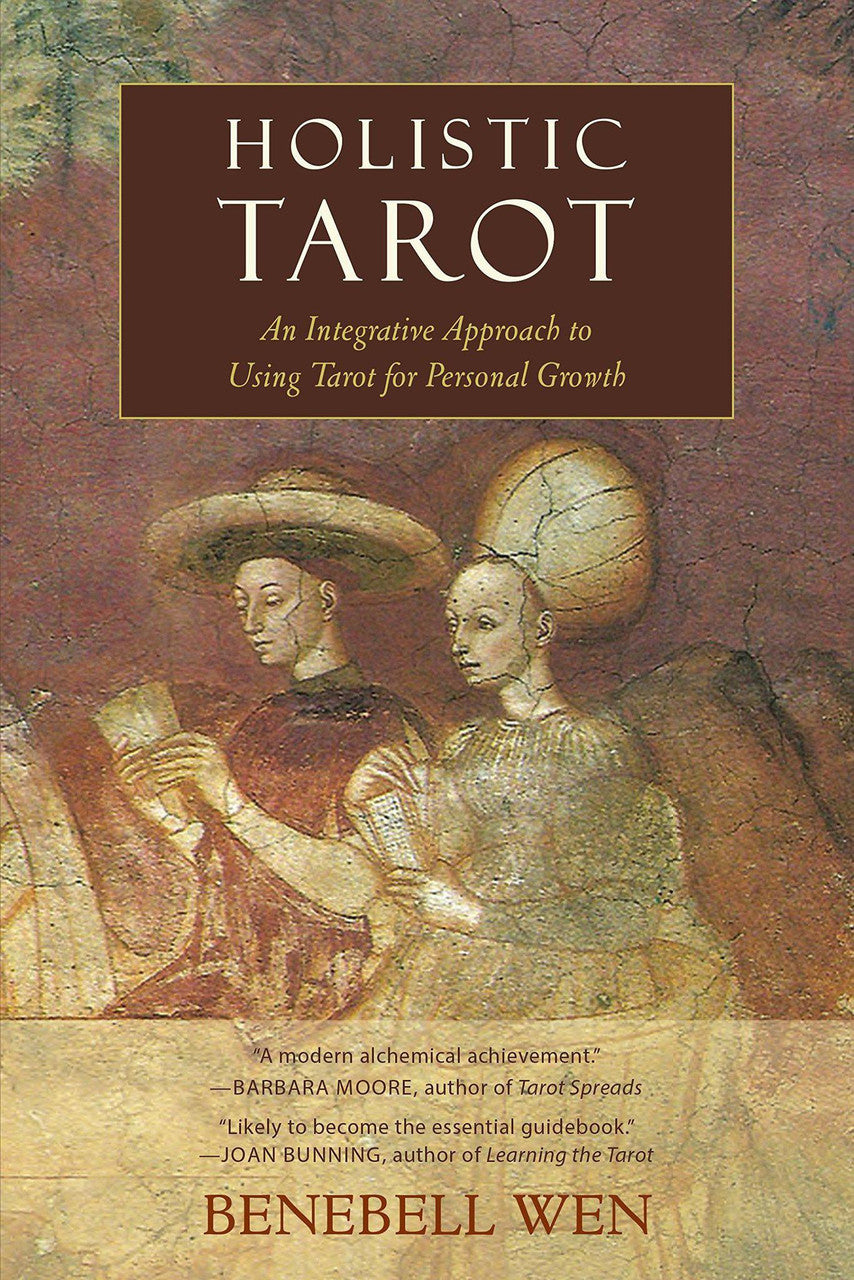 Holistic Tarot book cover featuring two people reading tarot cards.