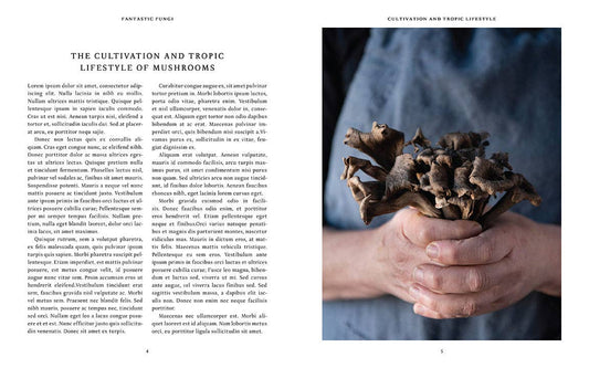 Fantastic Fungi Community Cookbook open to a foraging page with brown mushrooms held nearby.