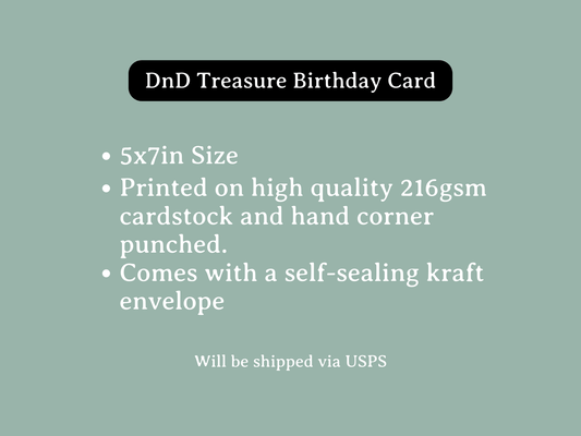 Not A Mimic Birthday Card, 5x7 inches, 216gsm cardstock, green background, with kraft envelope included.