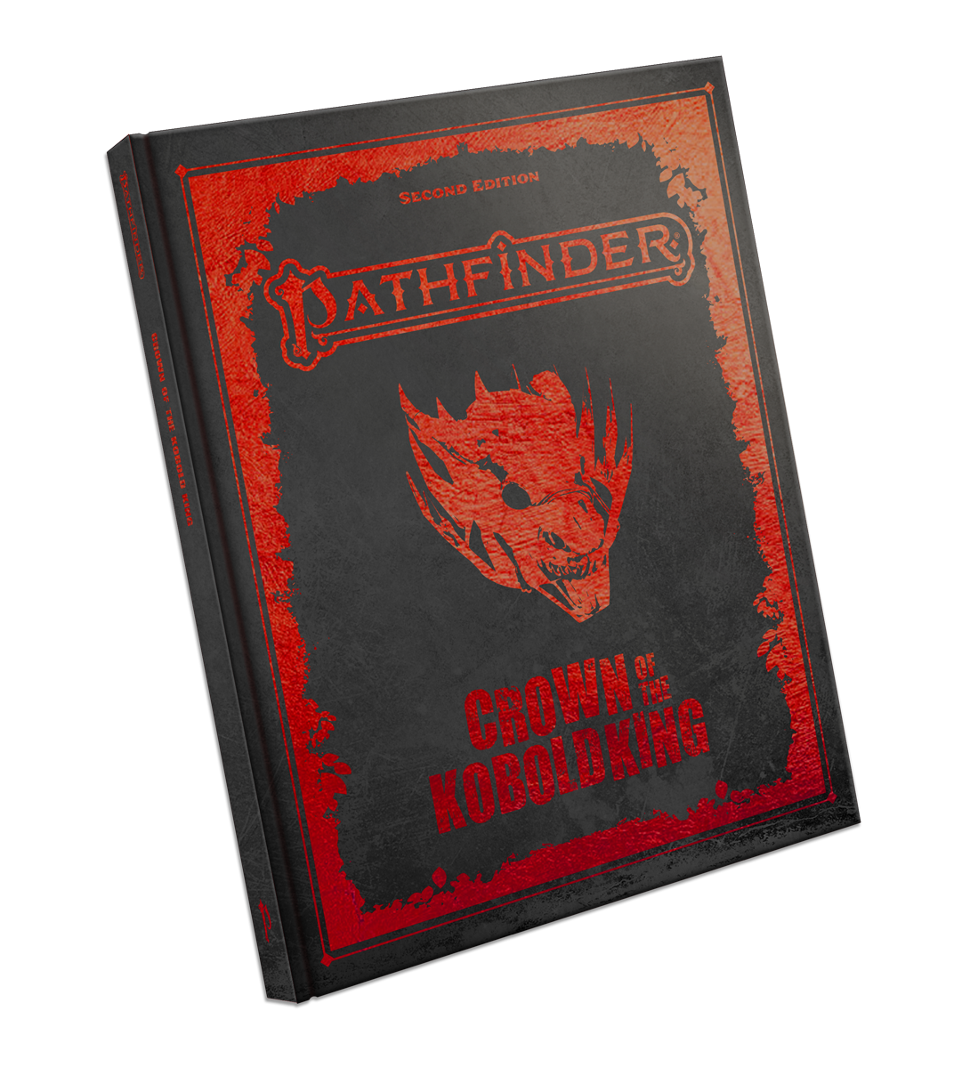 Hardcover Pathfinder 2E: Crown of the Kobold King edition featuring a kobold face on the cover.