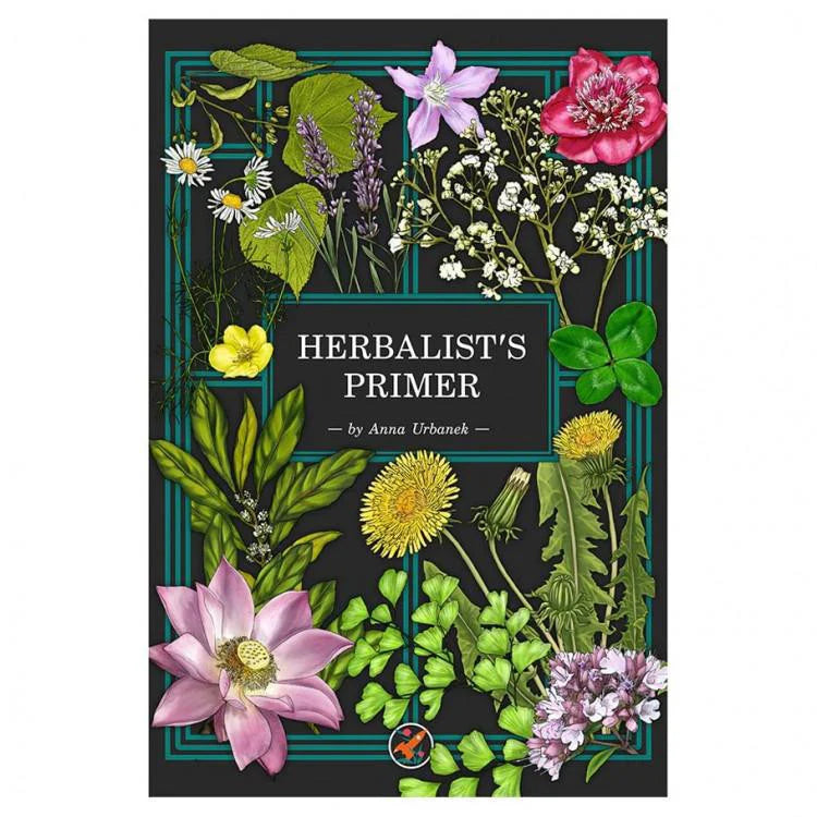 Herbalists Primer book cover featuring illustrated herbs and flowers; guide by Anna Urbanek.