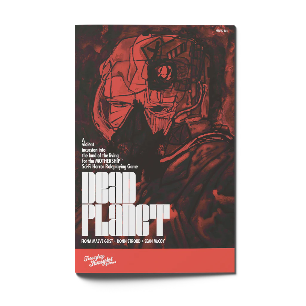 Dead Planet - A MOTHERSHIP Module with red cover, skeletal figure, and bold white title.