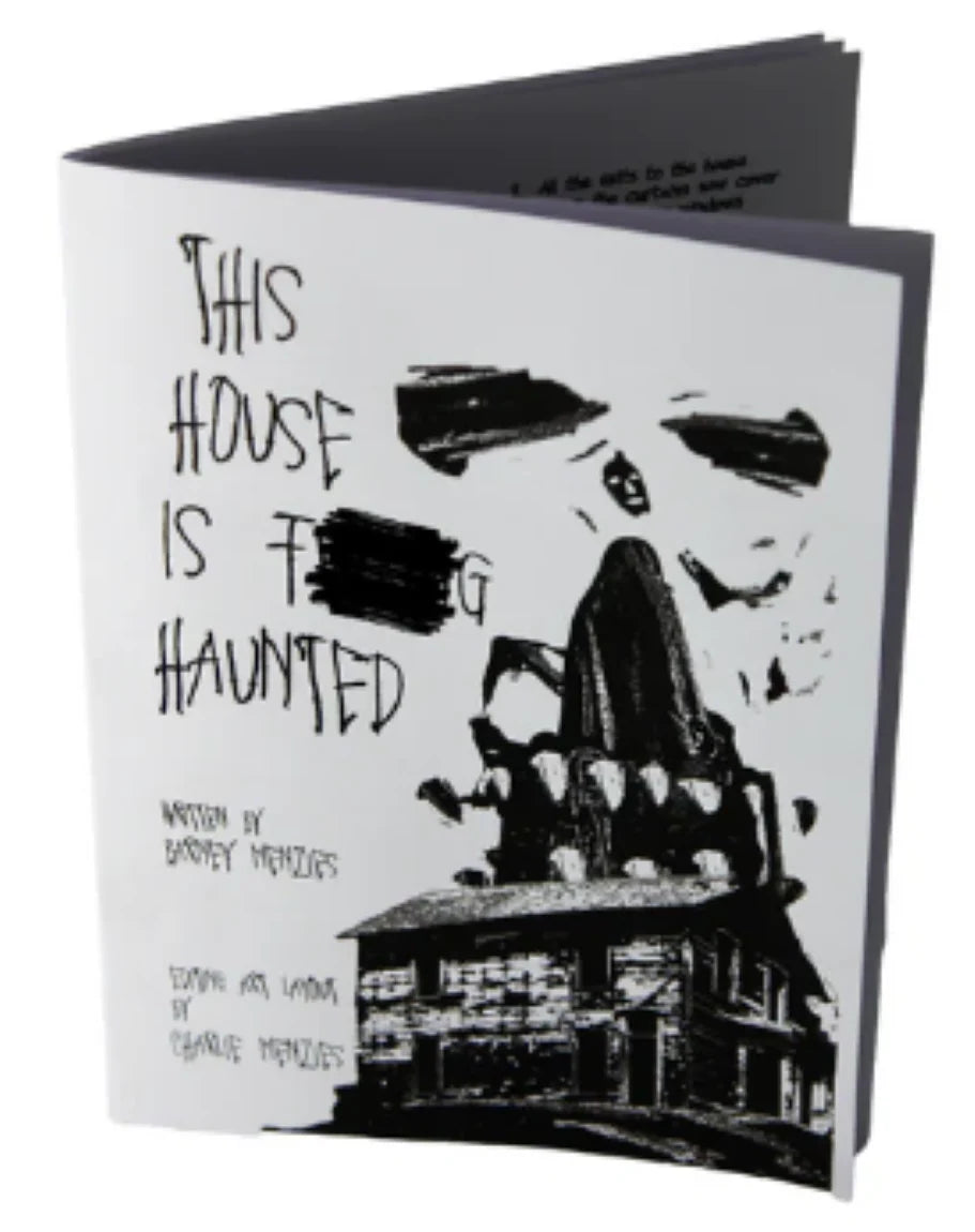 This House is F*g Haunted zine with a haunted house cover.