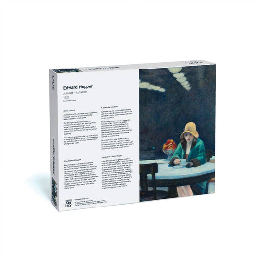 Puzzle - Automat by Edward Hopper featuring a woman sitting alone at a table.