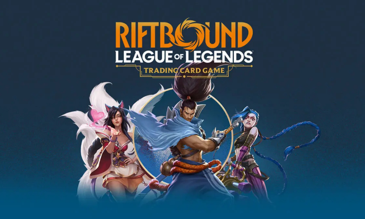 Riftbound Nexus Nights at Gamelandia ticket (Nov 11) featuring Ahri, Yasuo, and Jinx.